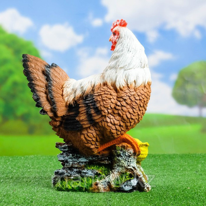 Садовая фигура "Курица с цыплятами" большая 30*17*42 см - фото 3 - id-p111437996