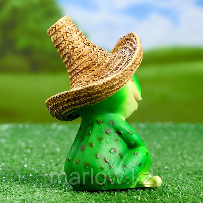 Садовая фигура "Лягушка в соломенной шляпе" 11х12х16,5см - фото 4 - id-p111438004