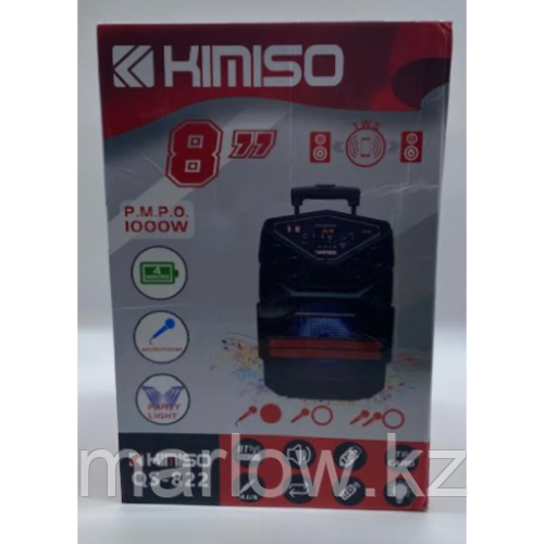 Колонка KIMISO QS-822 BT (с проводным микрофоном) (8'BASS / 1000W) - фото 1 - id-p111457791