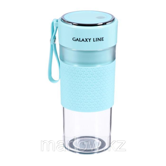 Блендер Galaxy LINE GL 2159, портативный, 45 Вт, 0.3 л, 1 скорость, голубой - фото 1 - id-p111435247