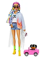 Кукла Barbie GRN29 Экстра с радужными косичками