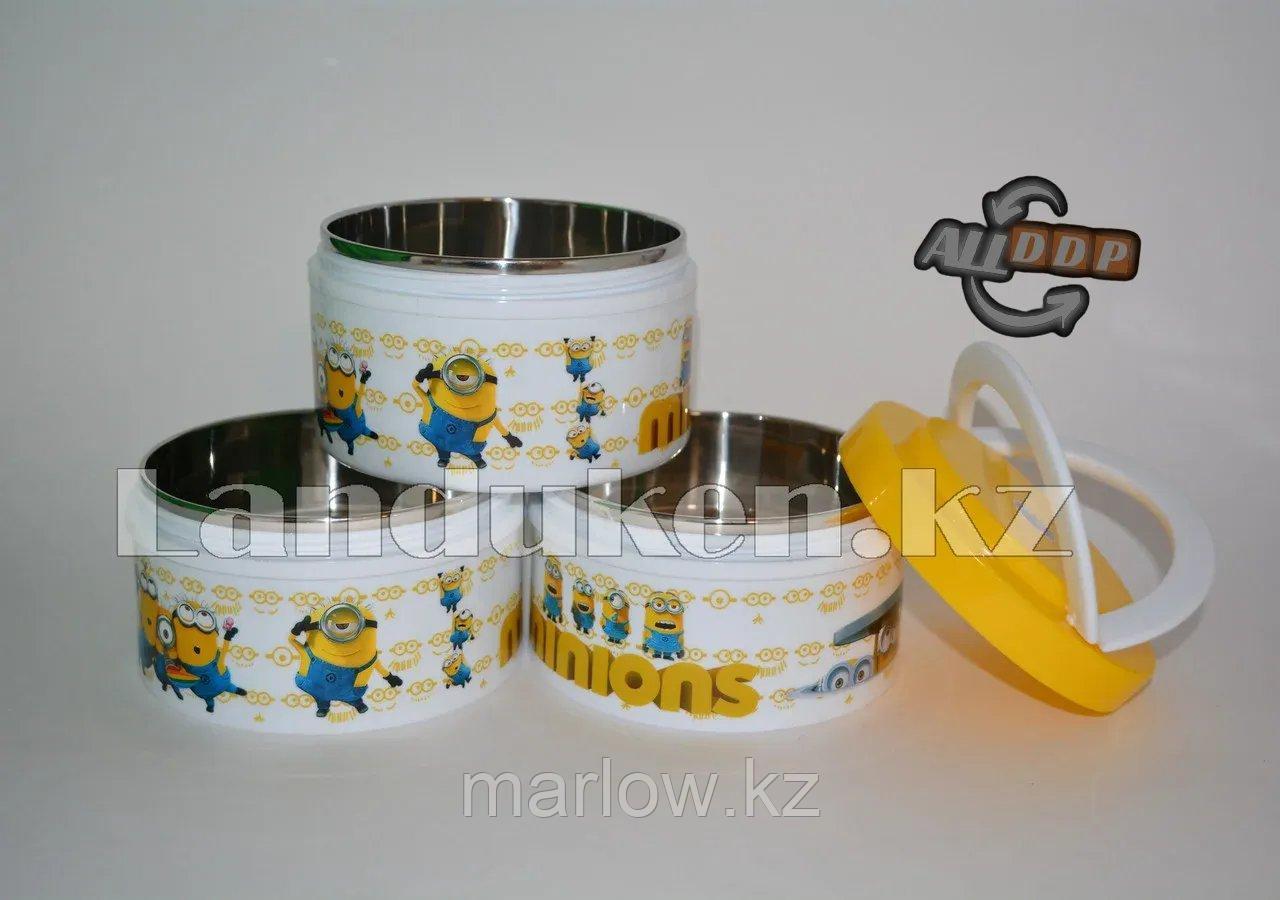 Ланч бокс тройной детский Minions (Миньоны) - фото 4 - id-p111452856