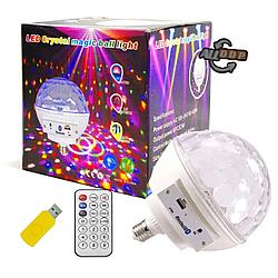 Диско шар светодиодный LED с bluetooth колонкой Crystal magic ball
