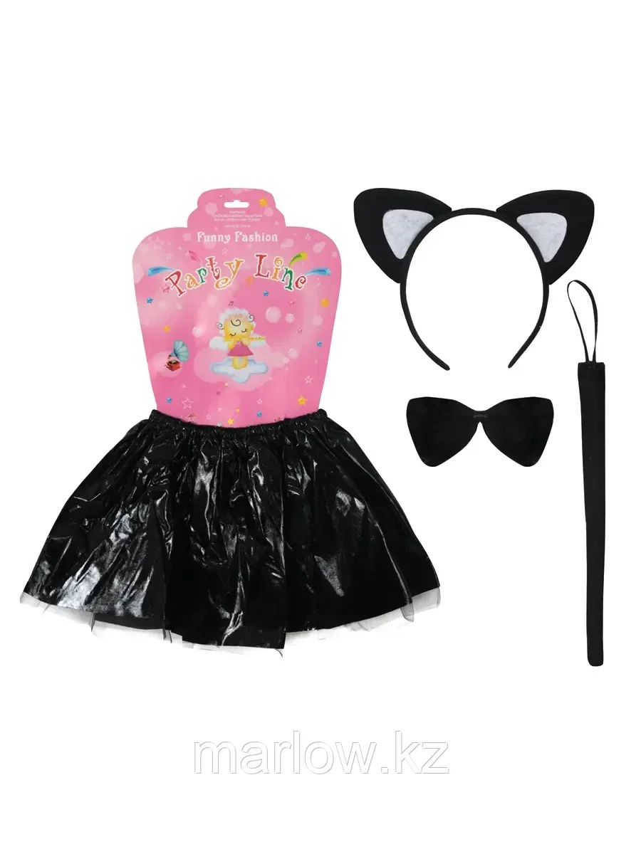 Карнавальный костюм юбка, ободок, бабочка, хвостик кошка - фото 1 - id-p111442005