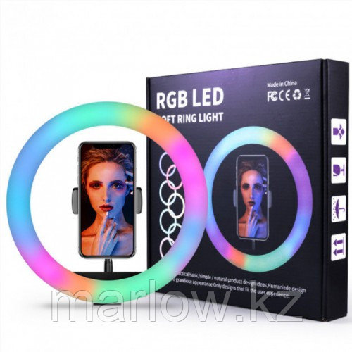 Кольцевая светодиодная LED RGB MJ333 лампа USB 30 см для селфи 13" RING LIGHT - фото 1 - id-p111456861