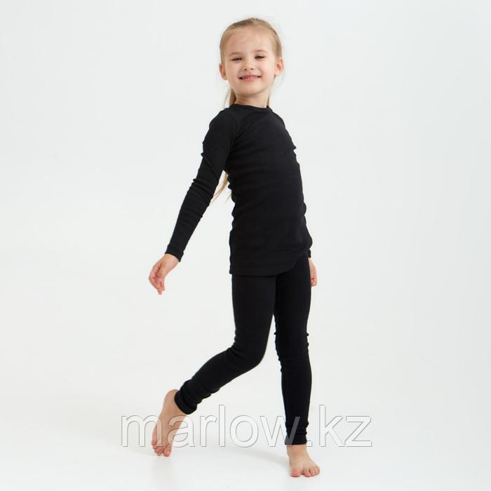 Термобельё детское (лонгслив, леггинсы) цвет чёрный, рост 110 см - фото 2 - id-p111459855