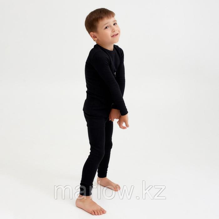 Термобельё детское (лонгслив, леггинсы) цвет чёрный, рост 110 см - фото 7 - id-p111459855