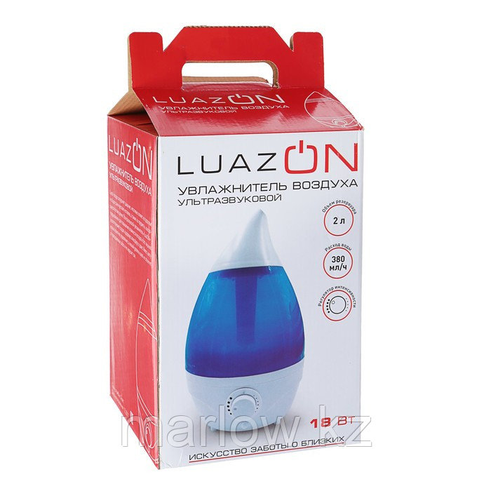Увлажнитель воздуха LuazON LHU-04, ультразвуковой, 18 Вт, 2 л, 35 м2, белый - фото 4 - id-p111459857