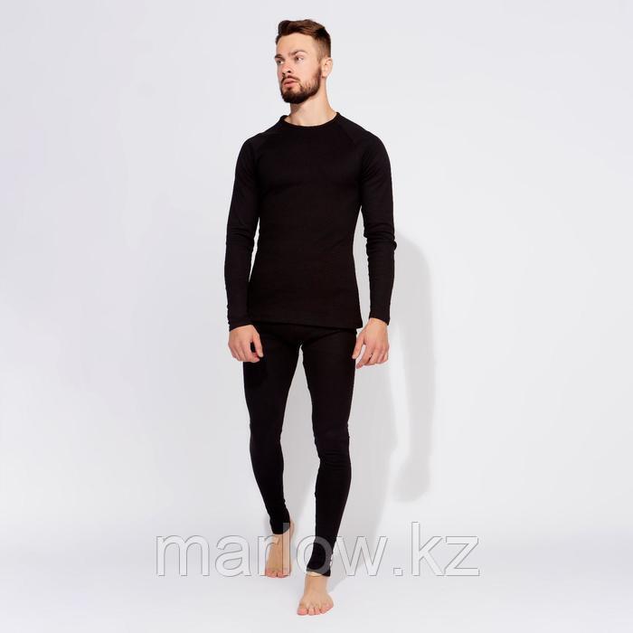 Термо комплект мужской (джемпер, брюки) цвет чёрный, р-р 48 - фото 1 - id-p111459863