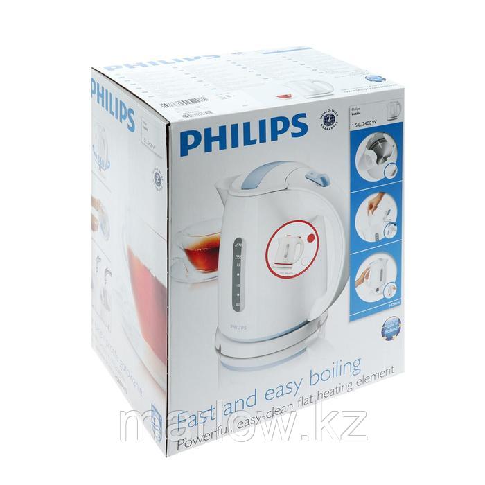 Чайник электрический Philips HD4646/40, пластик, 1.5 л, 2400 Вт, белый - фото 2 - id-p111435343