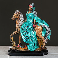 Сувенир "Девушка на лошади" цветная, 35 см, микс