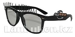 Карнавальные очки с ресницами (черные)