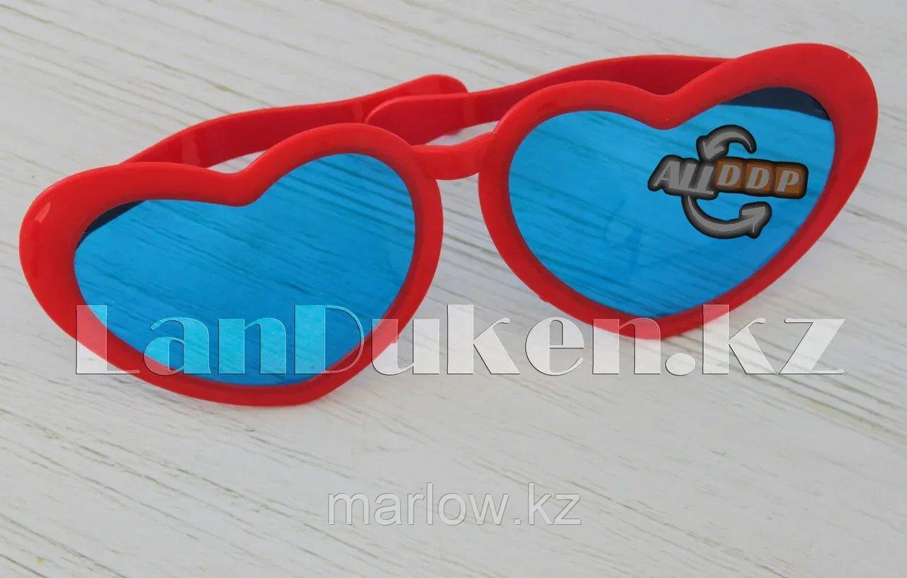 Огромные карнавальные очки "Сердечки" (с красной оправой) - фото 2 - id-p111453944