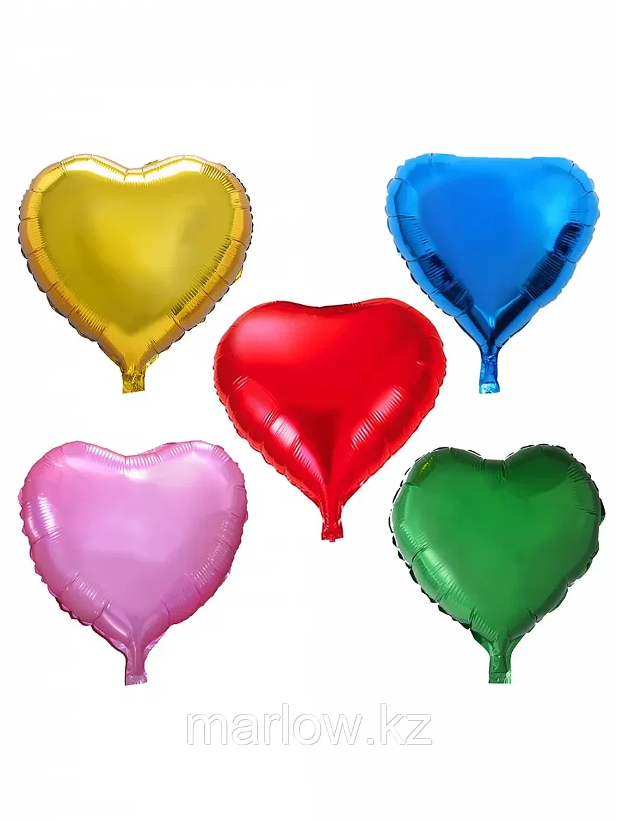 Набор воздушных шаров PM 058C-21 "Сердце" фольга, 5шт. в асс - фото 1 - id-p111441103