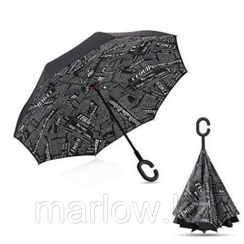 Зонтик umbrella ГАЗЕТА ЧЕРНАЯ - фото 1 - id-p111458922