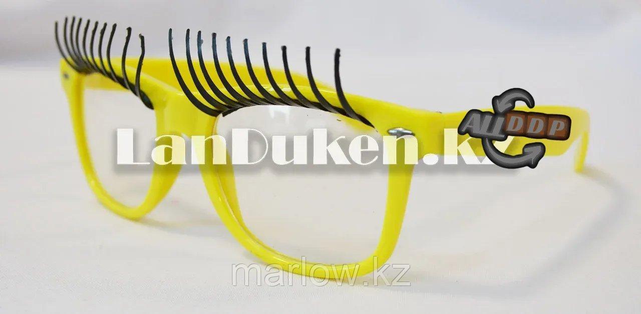 Карнавальные очки с ресницами (желтые) - фото 3 - id-p111453957