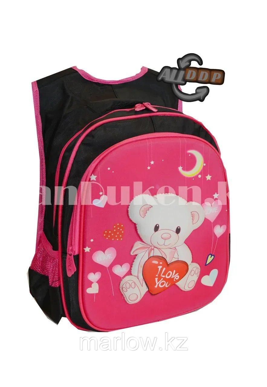 Рюкзак с ортопедической спинкой подростковый Мишка Gole розовый - фото 3 - id-p111453967