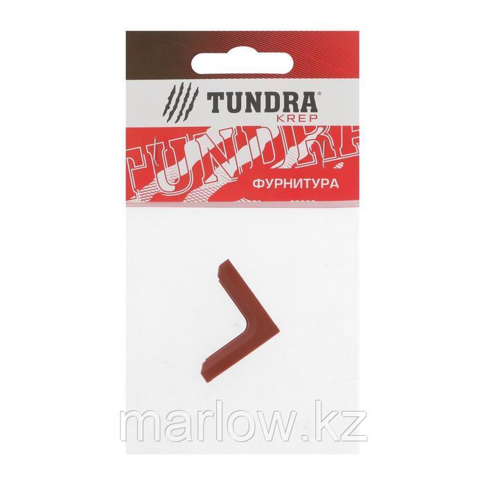 Уголок TUNDRA, 26х26 с декоративной накладкой, коричневый/цинк, 1 шт. - фото 4 - id-p111463874