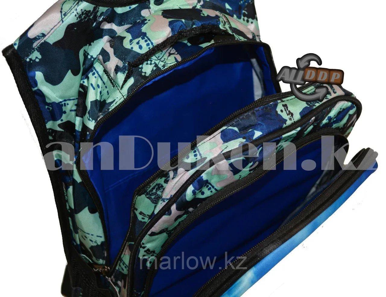 Рюкзак с ортопедической спинкой подростковый камуфляжный Battlegrounds 421 - фото 7 - id-p111453968