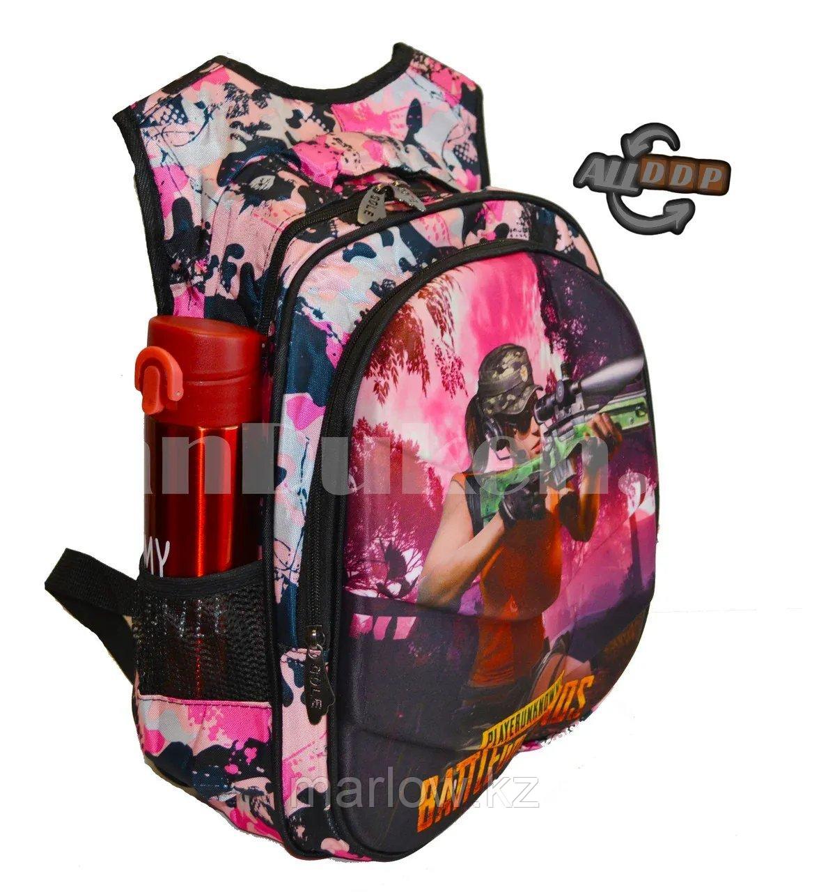 Рюкзак с ортопедической спинкой подростковый камуфляжный Battlegrounds 421 розовый - фото 6 - id-p111453969