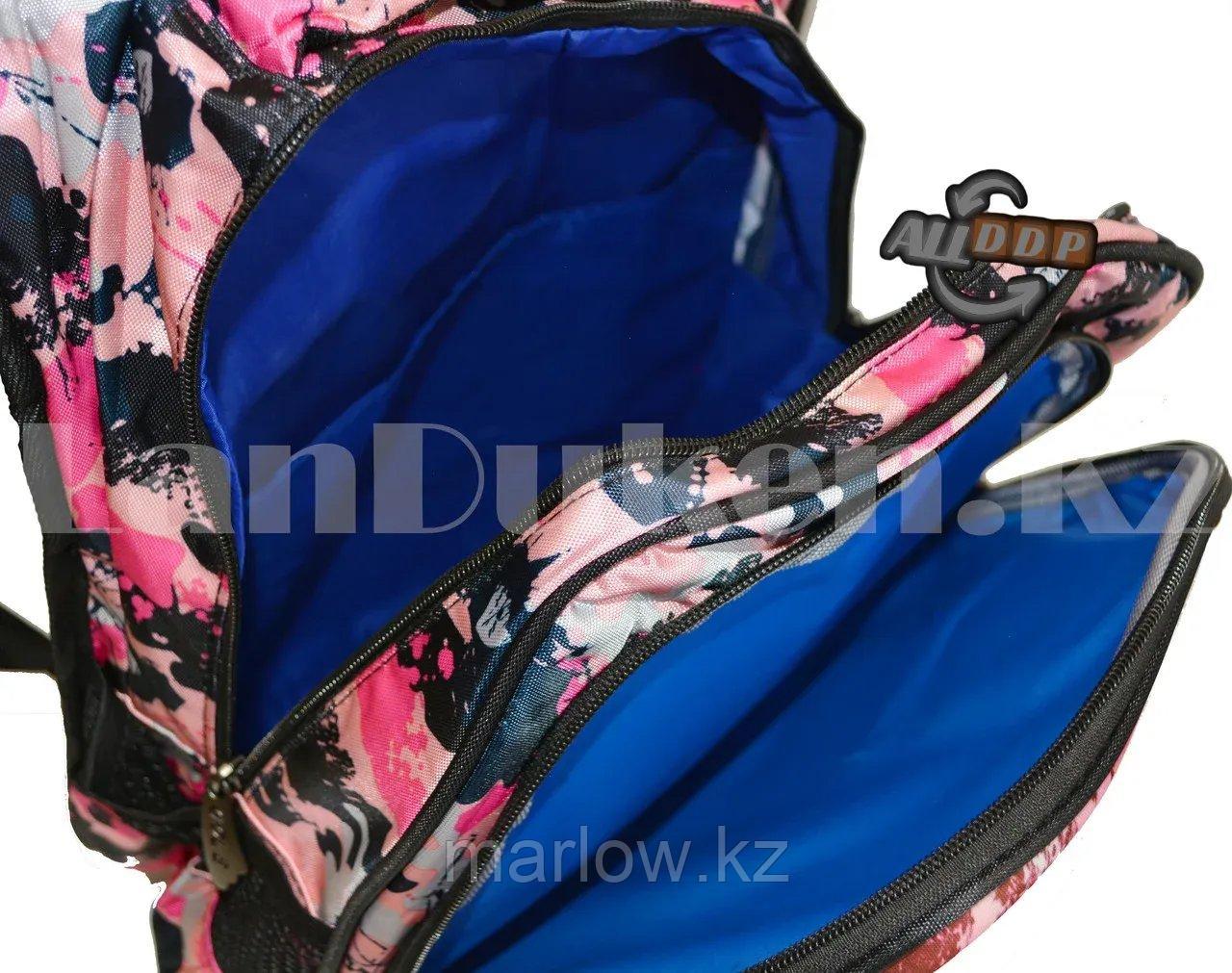 Рюкзак с ортопедической спинкой подростковый камуфляжный Battlegrounds 421 розовый - фото 10 - id-p111453969