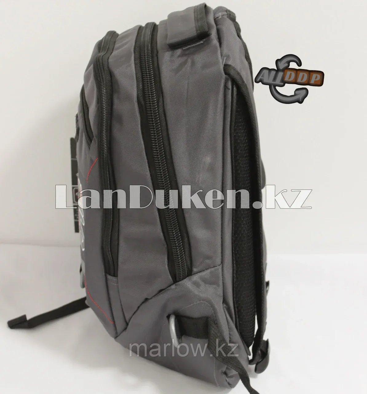 Универсальный школьный рюкзак с ортопедической спинкой 2 отделения город серый - фото 5 - id-p111453978
