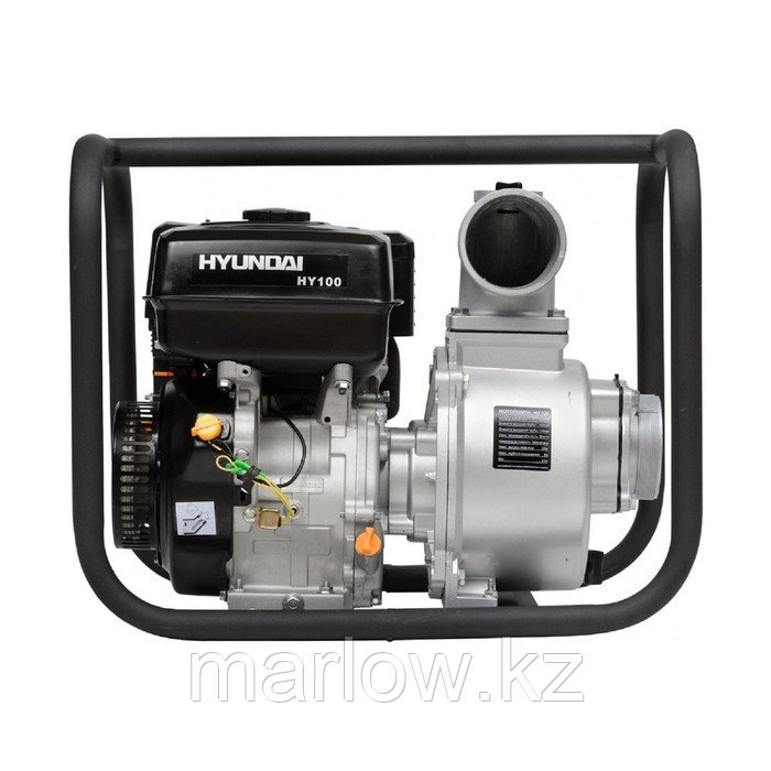 Мотопомпа бензиновая Hyundai HY 100, 6.71 кВт, 1335 л/мин, ручной стартер, для чистой воды - фото 3 - id-p111465872