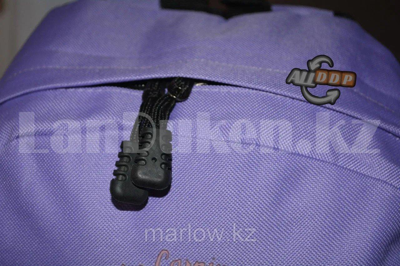 Универсальный школьный рюкзак с пеналом и брелоком сиреневый, надпись The carnival of KKM - фото 10 - id-p111453990