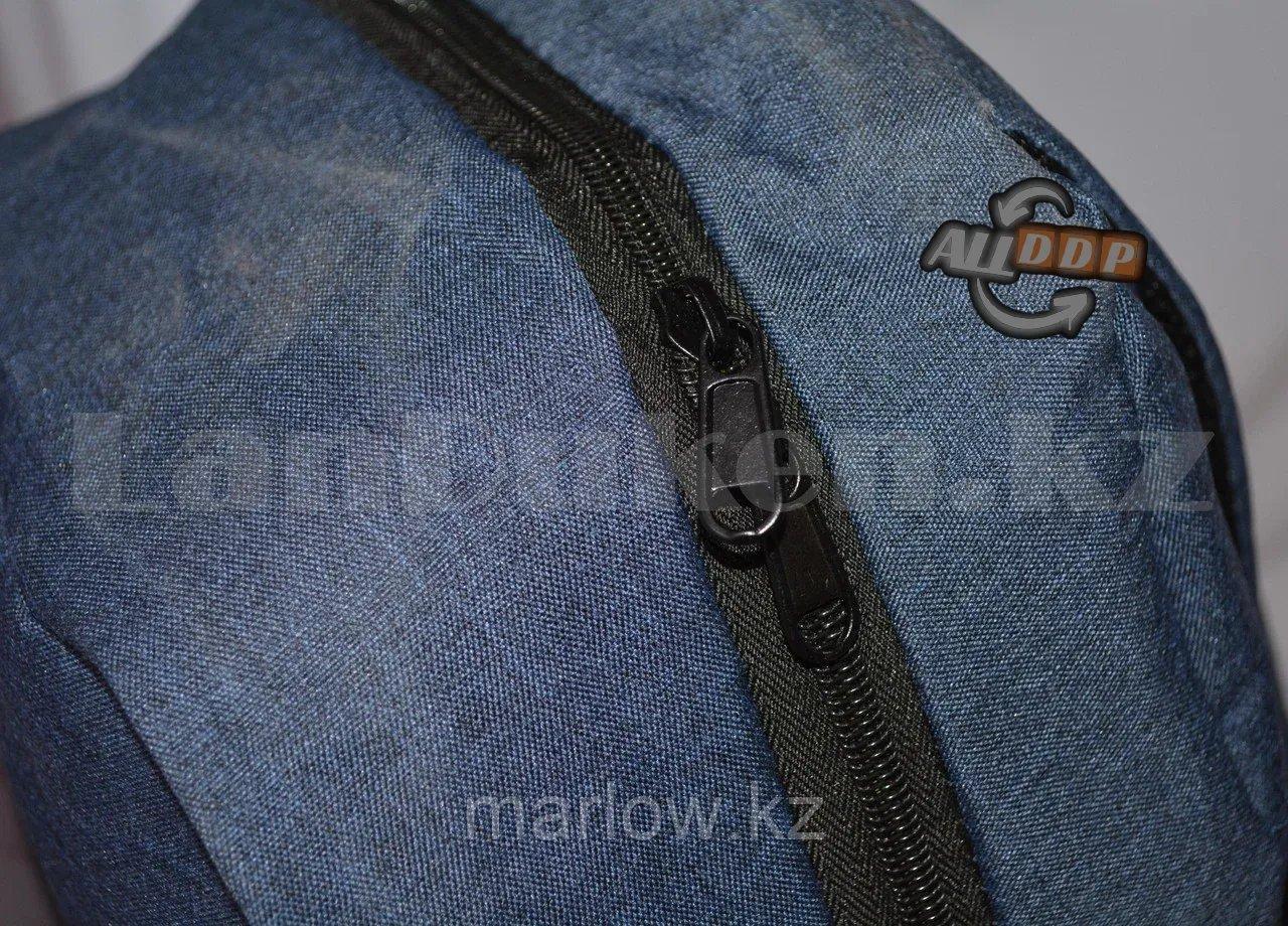 Городской рюкзак с USB портом, синий с черным - фото 8 - id-p111453994
