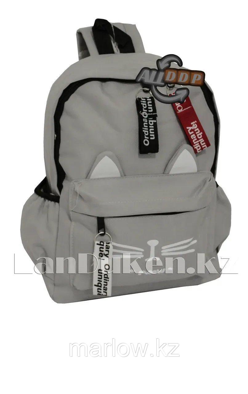 Рюкзак с ушками кошки серый - фото 1 - id-p111454009