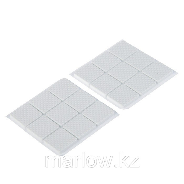 Накладка мебельная квадратная TUNDRA, размер 25 х 25 мм, 18 шт, полимерная, цвет белый - фото 2 - id-p111462936