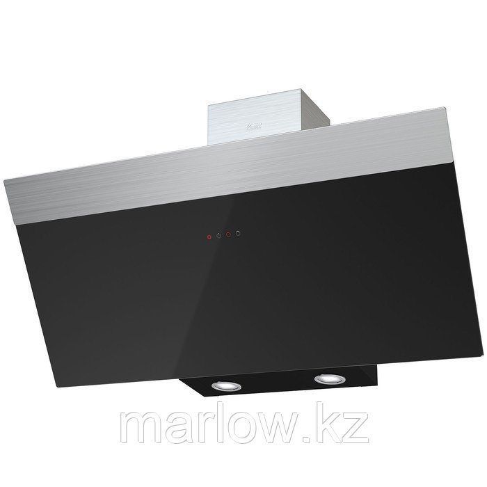 Вытяжка KRONA KRISTEN 900 BLACK/INOX S, наклонная, 1000 м3/ч, 3 скорости, 90 см - фото 1 - id-p111436423