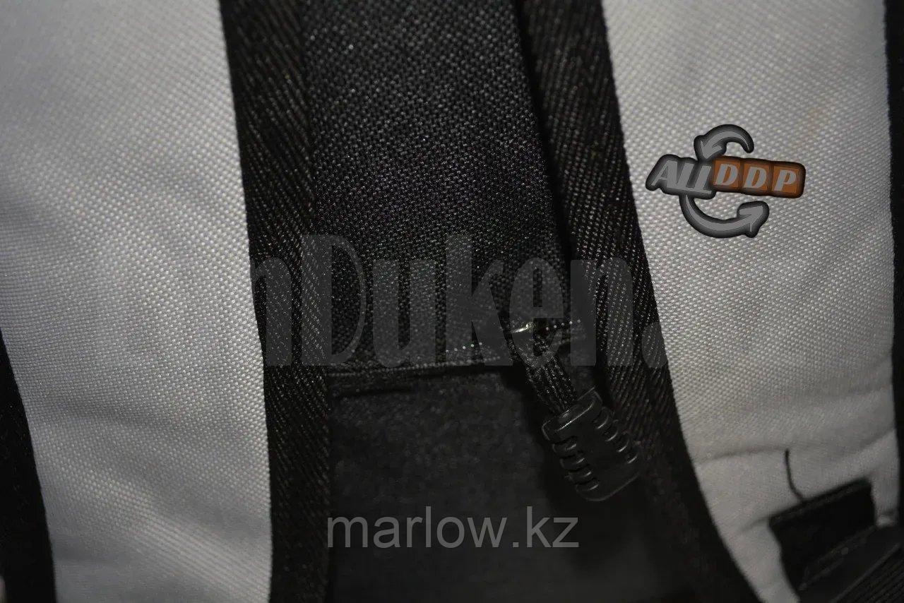Универсальный школьный рюкзак с пеналом с ушками кошки и брелоком серый - фото 6 - id-p111454023