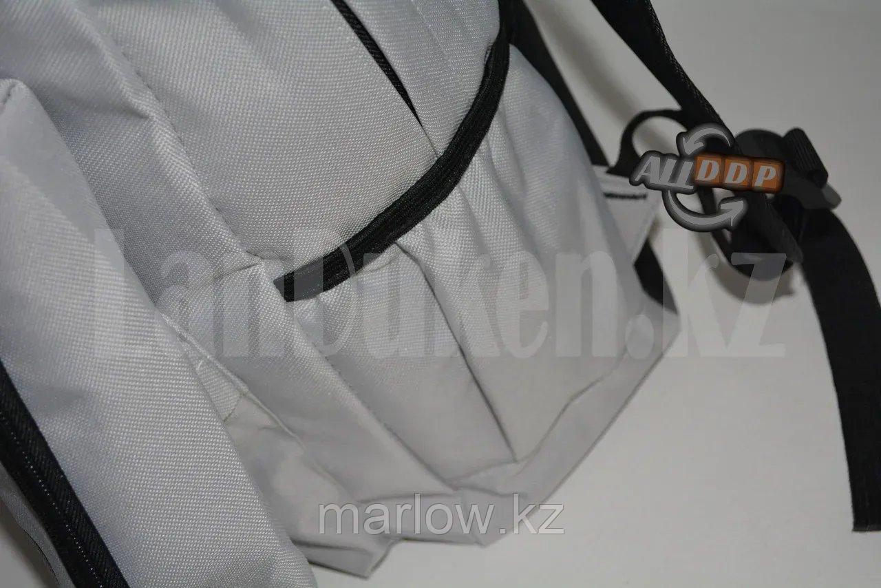 Универсальный школьный рюкзак с пеналом с ушками кошки и брелоком серый - фото 7 - id-p111454023