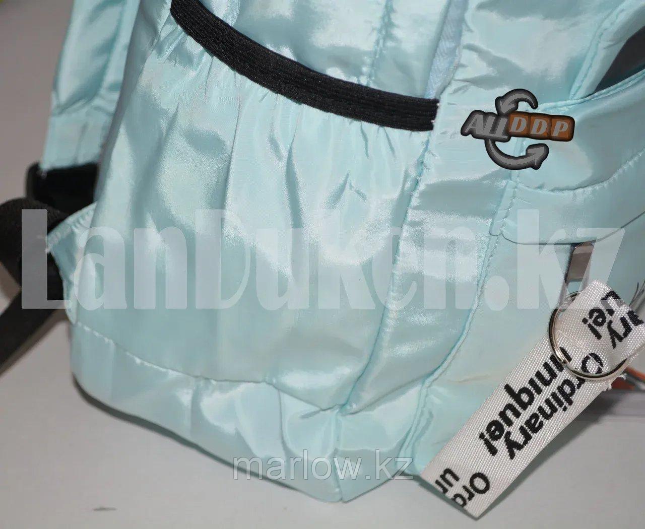 Универсальный школьный рюкзак с пеналом с глазами мятный - фото 7 - id-p111454024