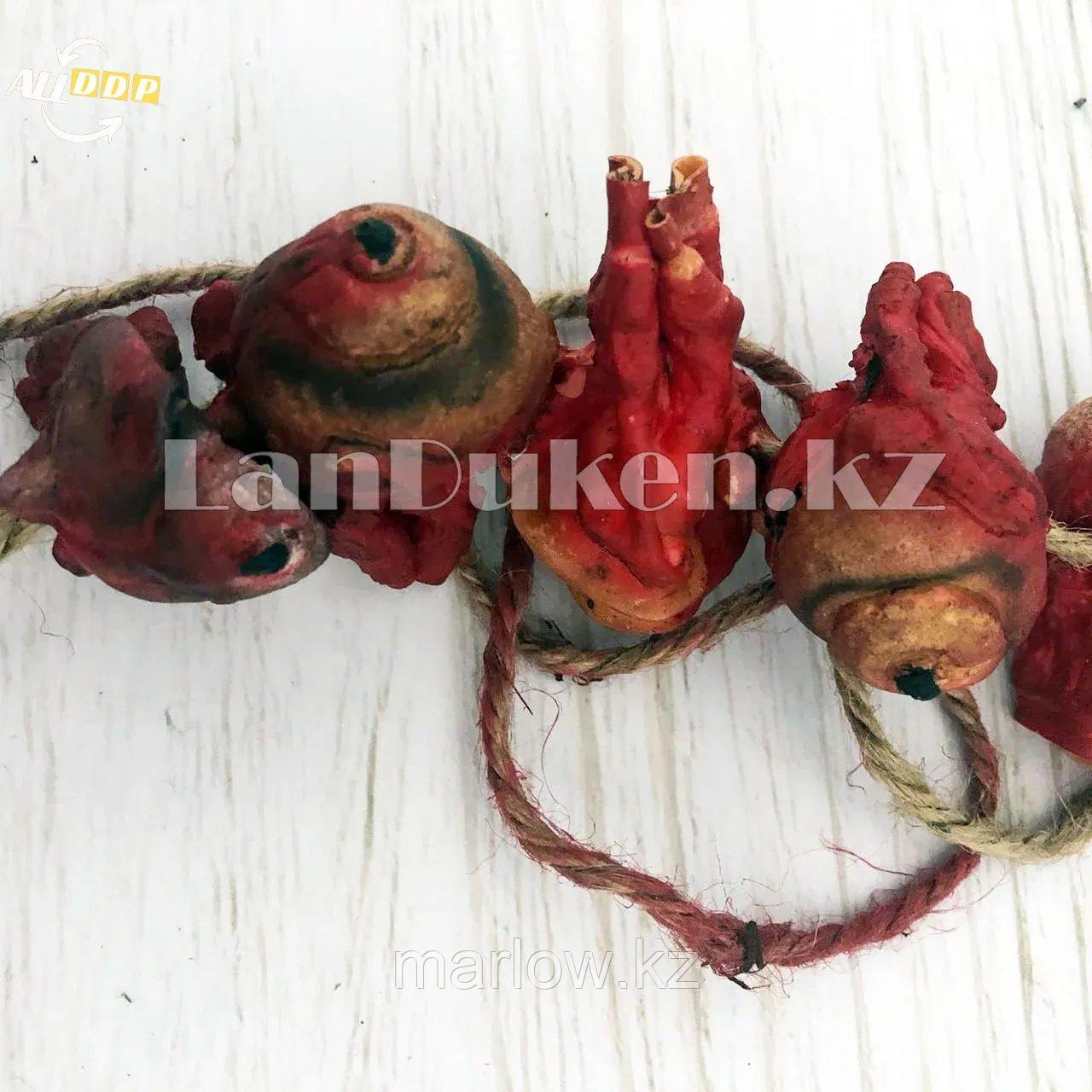 Кровавые глазные яблоки на веревке - украшение на Хэллоуин (Halloween) - фото 6 - id-p111460006