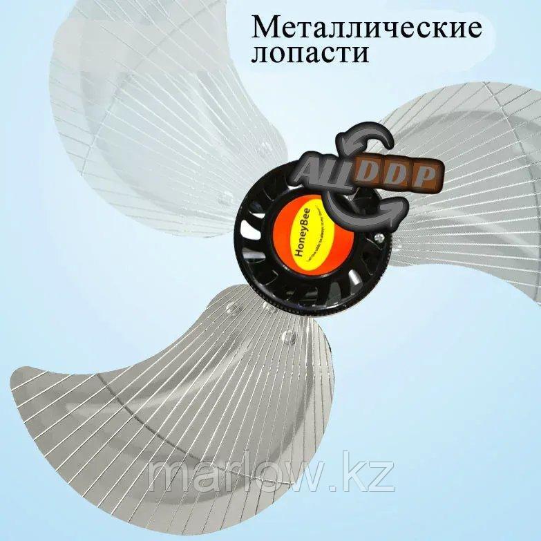 Вентилятор электрический HoneyBee 3 в 1 напольный, настольный и настенный черный - фото 6 - id-p111453073