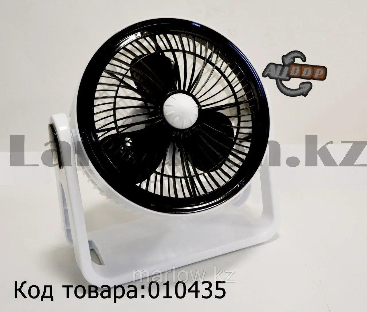 Настольный вентилятор вращающийся электрический HEJ HJ-180-6 белый - фото 1 - id-p111453078