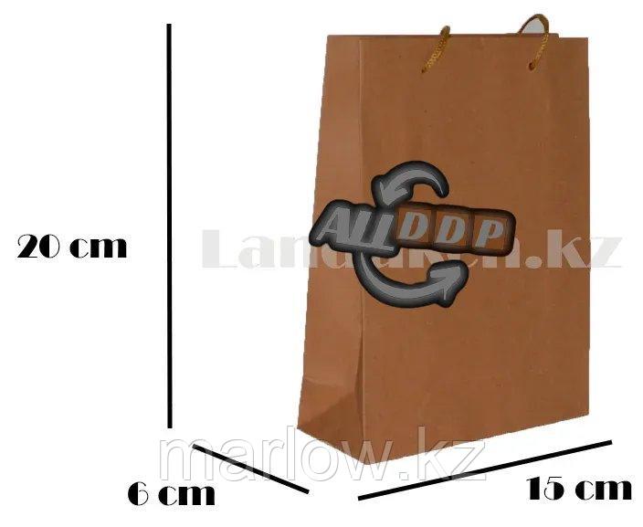 Подарочный пакет картонный с ручками (для брендирования) 20х15х6см - фото 1 - id-p111454089