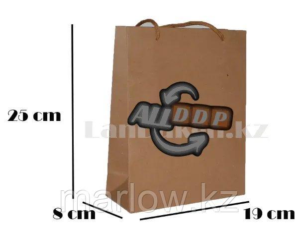 Подарочный пакет картонный с ручками (для брендирования) 25х19х8см - фото 1 - id-p111454090