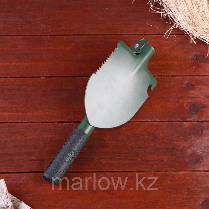 Лопата складная "Егерь" с прорезиненной рукоятью, с компасом, 39 см, оливковая, в чехле хаки - фото 5 - id-p111465006