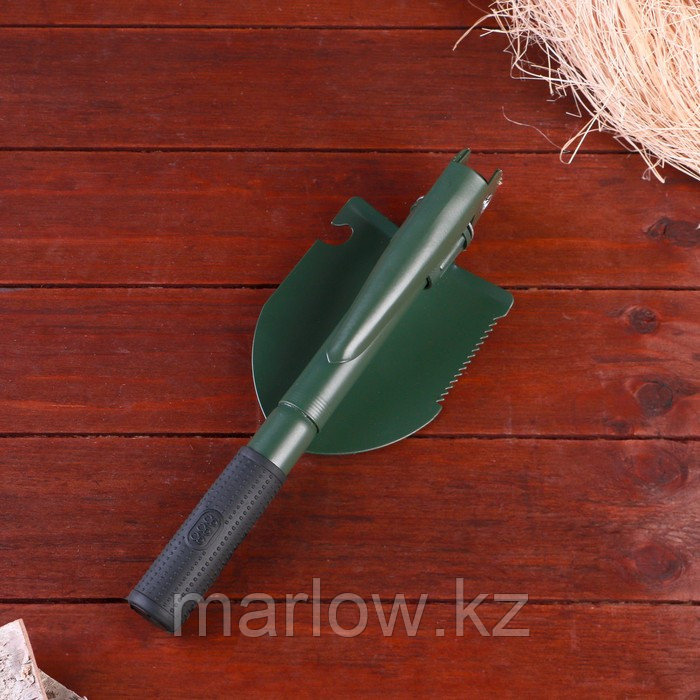 Лопата складная "Егерь" с прорезиненной рукоятью, с компасом, 39 см, оливковая, в чехле хаки - фото 6 - id-p111465006