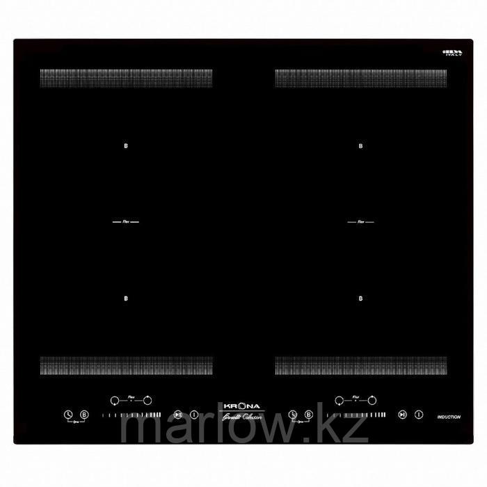 Варочная поверхность Krona ETERNO 60 BL, индукционная, 7200 Вт, 4 конфорки, сенсор, чёрная - фото 1 - id-p111437495