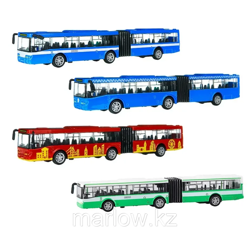 Модель троллейбуса 1:50 ЛИАЗ 6213 18см 6576D АВТОПАРК инерция - фото 1 - id-p111440269