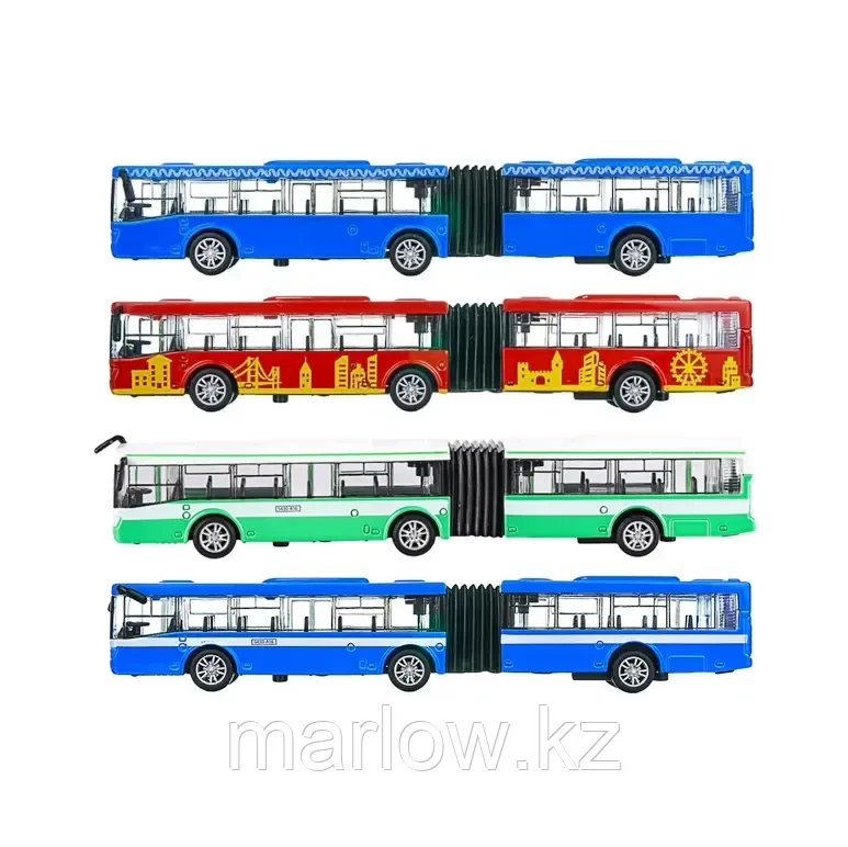 Модель троллейбуса 1:50 ЛИАЗ 6213 18см 6576D АВТОПАРК инерция - фото 2 - id-p111440269