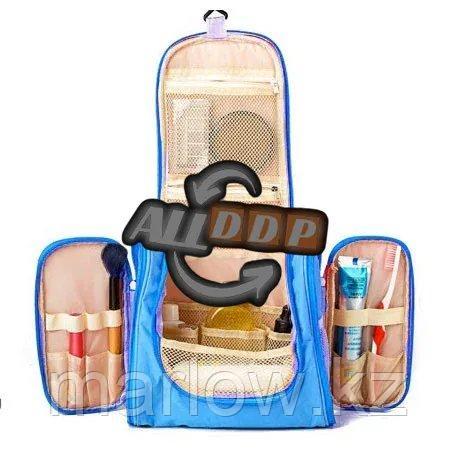 Органайзер для хранения косметики и аксессуаров складной подвесной Wosh bag синий - фото 3 - id-p111453116