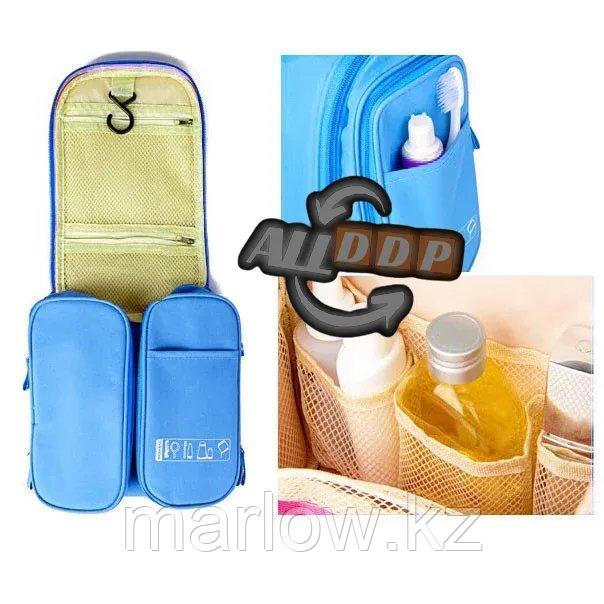 Органайзер для хранения косметики и аксессуаров складной подвесной Wosh bag синий - фото 7 - id-p111453116