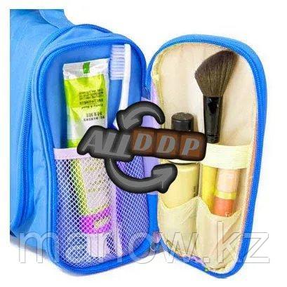Органайзер для хранения косметики и аксессуаров складной подвесной Wosh bag синий - фото 8 - id-p111453116