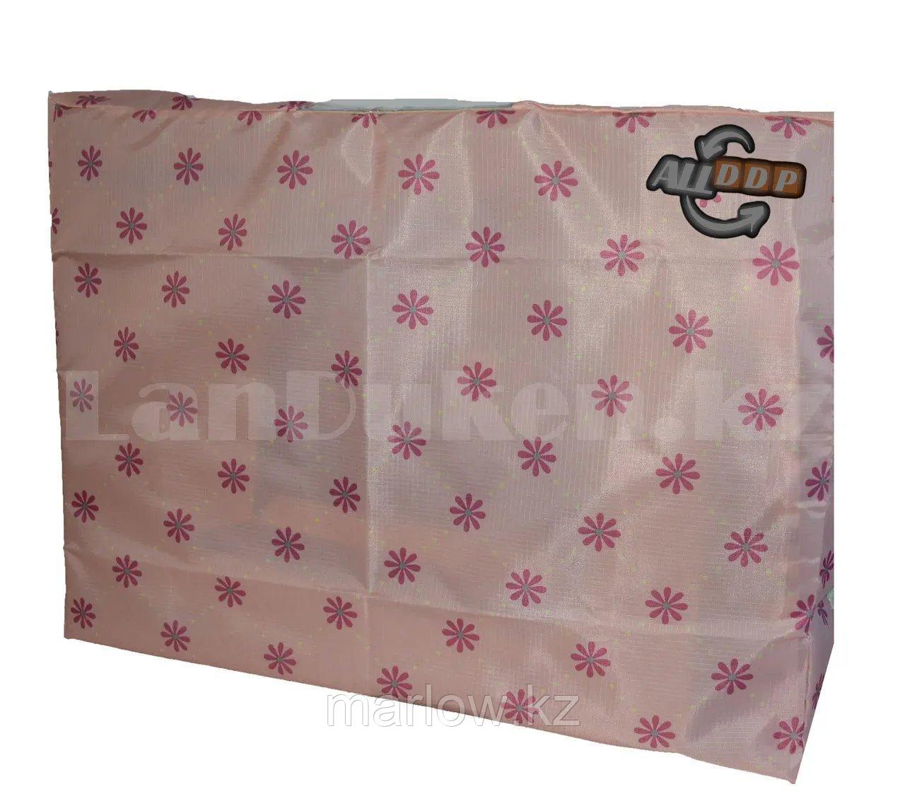 Органайзер для хранения вещей 26х70 см, коробка тканевая для хранения персиковый с цветочным принтом - фото 1 - id-p111453119