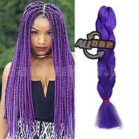 Канекалон накладные волосы одноцветные 60 см фиолетовый A35